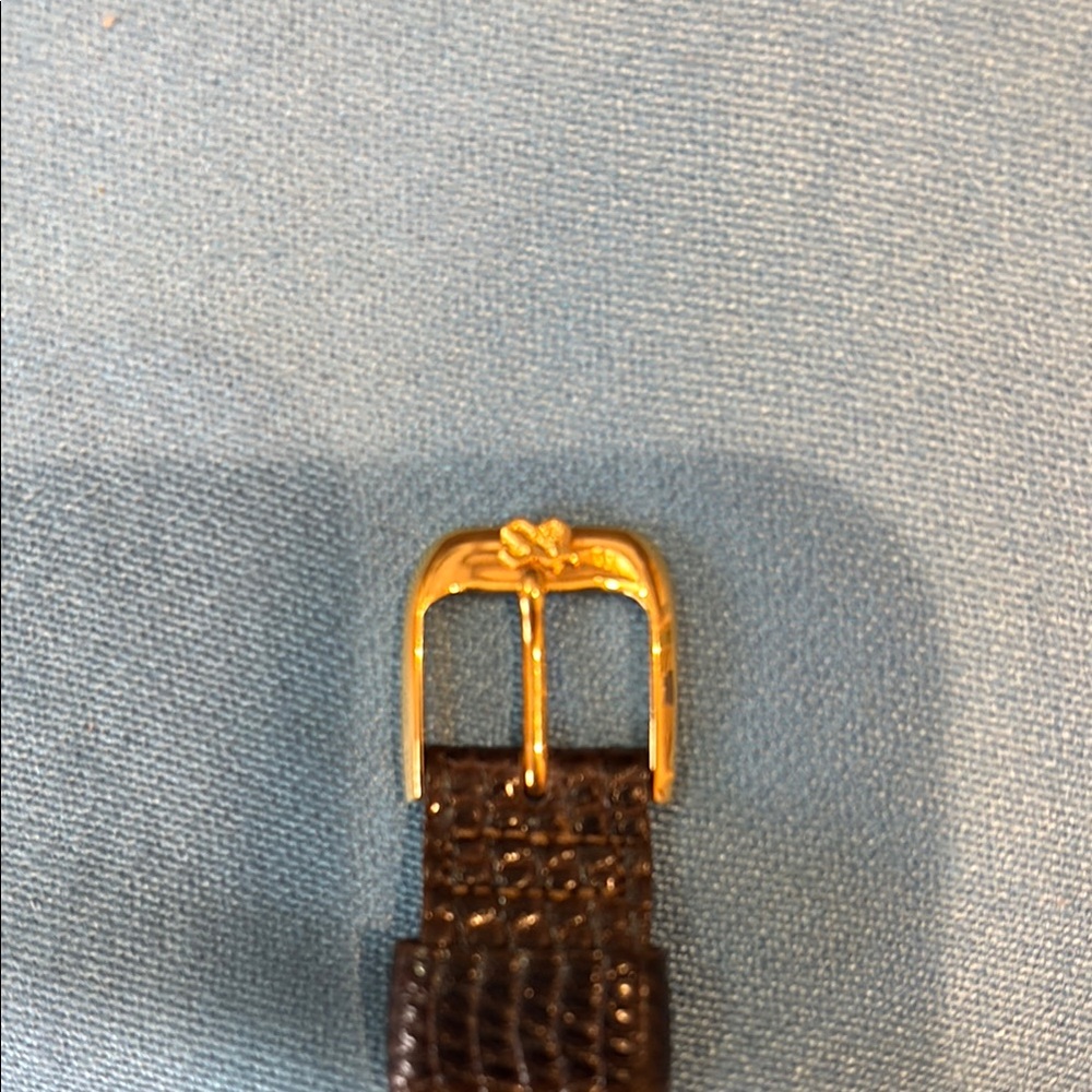 Seiko Gold Watch with Brown Leather Strap - Picture 6 of 8